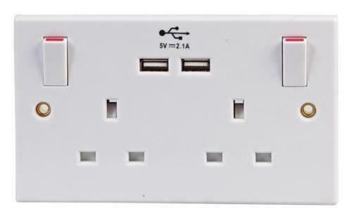 Double socket 13a gang - double, uk