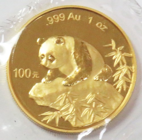 1999 gold china - china, panda