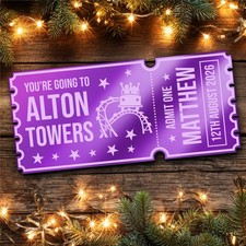 Purple Mirror Acrylic Ticket