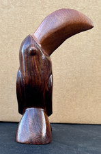 Hand Carved dark  Wooden Toucan 15.5cm Tall