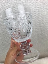 Clear Glass Goblet Decorative Carvings Wine Glasswear Solid Sturdy