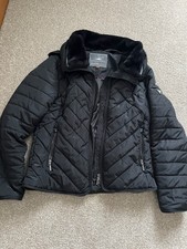 Schockemohle Padded Black Jacket With Hood Size EU40 (Uk12)