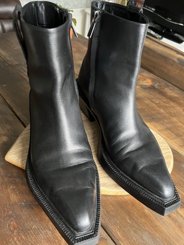 Rrp zara blk leather - blk,