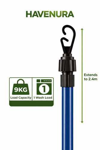 Extendable washing prop pole - washing,