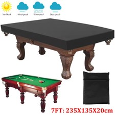 7Ft Billiard Pool Table Covers Waterproof Indoor 210D Polyester +Locking Ropes