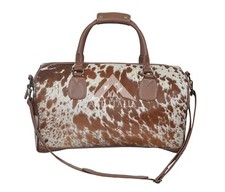 HOLDALL Mens Tan Cow Print Fur