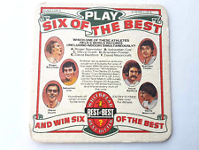 Vintage WHITBREAD - Play 6 of The Best - Cricket ... Cat No'467 Beer mat/Coaster