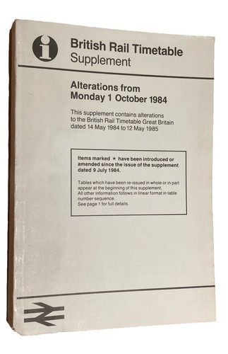 1984 passenger timetable - 1984,
