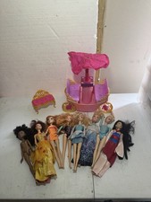 11 Disney Princess Dolls Carriage and Chair Bundle, Good Used Condition