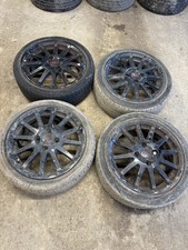 FIESTA MK6 ZETEC S 12 SPOKE 16 INCH ALLOY WHEELS IN BLACK SET OF 4 WITH TYRES
