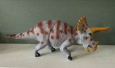 Triceratops Figure Dinosaur Toy Early Learning Centre ELC Grey Red Vintage 1998