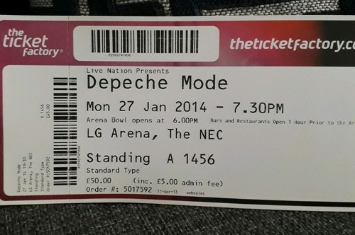 Depeche mode concert ticket - concert,
