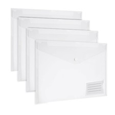 32 A4 PLASTIC DOCUMENT WALLETS