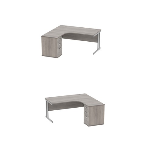 Corner cantilever office desk - cantilever,