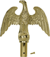Gold Eagle Flagpole Finial Topper for Indoor, Plastic Eagle Flag Pole Top Topper