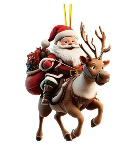 Merry christmas santa ornament - christmas,