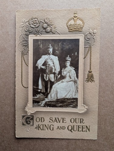 Old postcard embossed royalty - postcard,