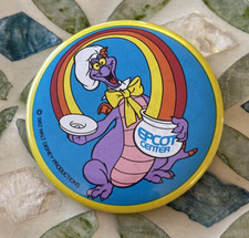 Disney World Epcot Center - Figment Dragon Rainbow Pin Badge Vintage Retro 1982