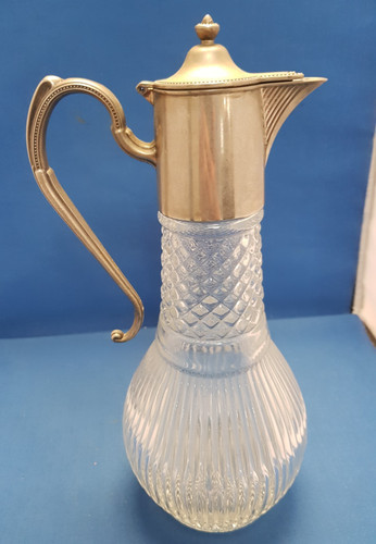 Vintage glass claret jug - vintage,