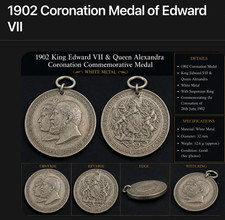 1902 coronation medal edward - medal,