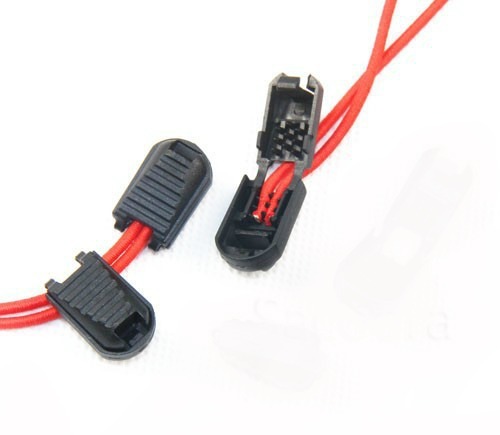 Black cord ends zipper pull - ends,,