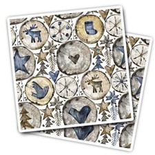 2x Vinyl Stickers Nordic Log