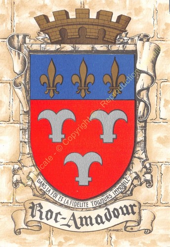 Postcard france coat arms - france,