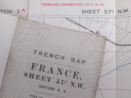 Ww1 trench map featuring - trench,