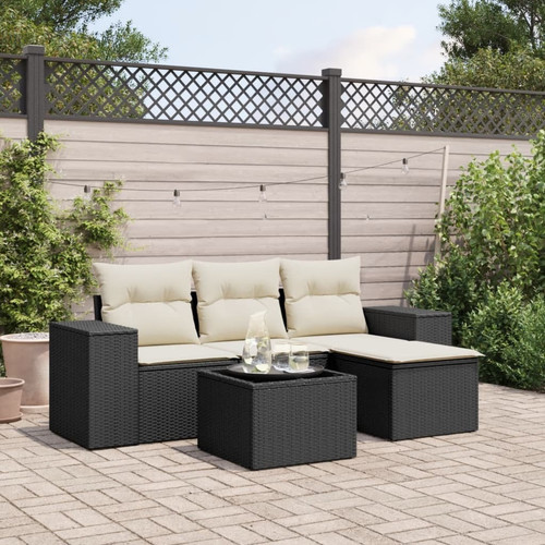 Garden sofa set black - set, cream