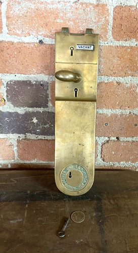 Antique brass penny toilet - penny,