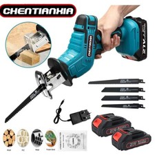 2 Batteries 21V Reciprocating Saw Cordless Hand Saw Electric Wood Metal Cutter