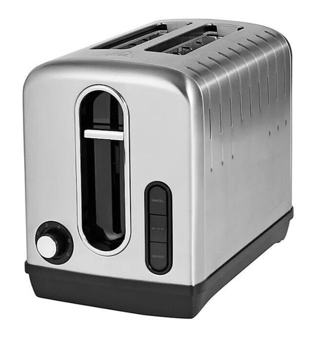 Silver stainless steel toaster - silver,