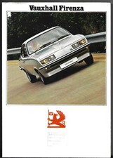 Vauxhall Firenza 2300 Droopsnoot 1973-1974 UK Market Preview Foldout Brochure