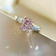 3Ct Radiant Pink Diamond Three