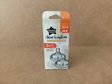 Tommee Tippee Closer to Nature Baby Bottle Fast Flow Teats, 6+ Months Pack of 2