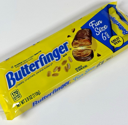 Butterfinger fun size candy - butterfinger,