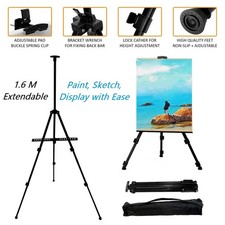 Folding Assemble Tripod Flip Chart Easel White Board Stand & Free Carry Bag NEW