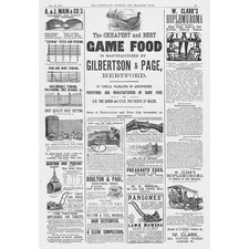 VICTORIAN ADVERTS Game Food