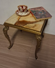 Vintage Small Onyx Side Table