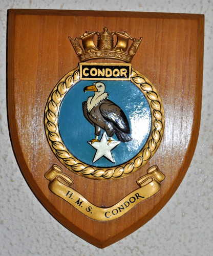Hms condor shield plaque - shield, crest