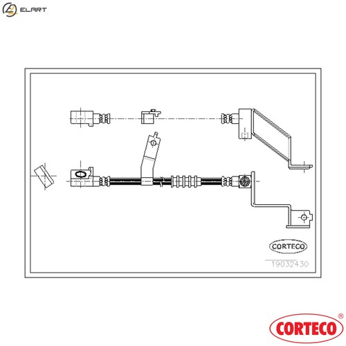 Brake hose 19032430 - hose,