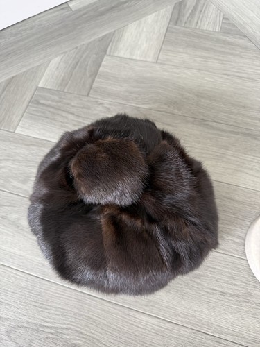 Vintage genuine mink fur - mink, beret