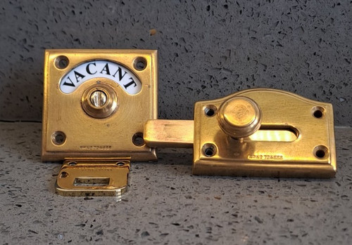Brass art deco vacant engaged - deco,