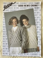 Robin knitting pattern 14840. Lacy sweater, Chunky 30-42" Original.