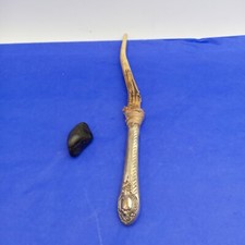 Hand Made Wand Deer Antler & Antique Silver Wiccan Pagan Druid Witchcraft Tools