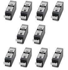 10 Black PGI520 ink cartridges