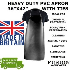 APRON BLACK PVC,HEAVY DUTY 42 X 36,WITH TIES,BLACK, RUBBER APRON.FOOD,CHEMICAL