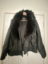 Wallis  Women’s Biker Jacket Pu Leather Uk 18