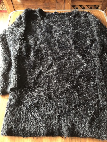 Ladies black eyelash jumper