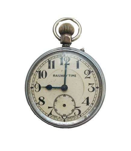 Vintage railway time - vintage, german